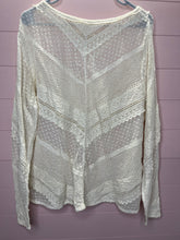 Load image into Gallery viewer, XL Sundance Ivory Lace Sheer Long Sleeve Top
