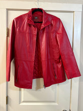 Load image into Gallery viewer, XL Mark Mattis Vintage Red Leather Jacket
