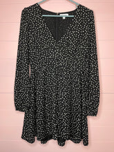 Load image into Gallery viewer, Small Wild Honey Black White Polka Dot Long Sleeve Dress
