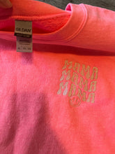 Load image into Gallery viewer, XL Gildan Neon Pink Embroidered Mama Sweatshirt
