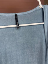 Load image into Gallery viewer, Small Yoyo 5 Blue Suede Fringe Cardigan

