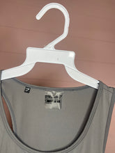 Load image into Gallery viewer, Medium Gym Shark Gray Black Workout Tank Top
