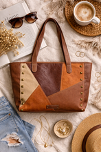 Load image into Gallery viewer, Rein &amp; Bridle Pleather Patchwork Purse ***MISSING ZIPPER***
