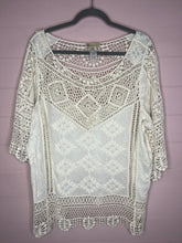 Load image into Gallery viewer, XL Democracy Crochet Boho Lace Top
