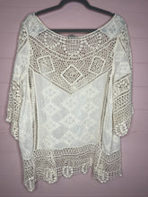 Load image into Gallery viewer, XL Democracy Crochet Boho Lace Top
