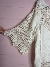 Load image into Gallery viewer, XL Democracy Crochet Boho Lace Top
