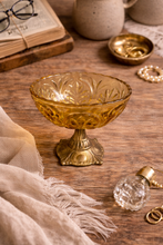 Load image into Gallery viewer, Vintage Amber Pedestal Bowl
