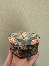 Load image into Gallery viewer, Small Vintage Floral Fabric Covered Trinket Box

