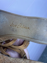 Load image into Gallery viewer, Size 8.5 Sam Edelman Brown Leather Strappy Sandal Cork Wedges
