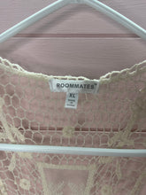 Load image into Gallery viewer, XL Roommates NWT Ivory Sheer Crochet Lace Long Overlay
