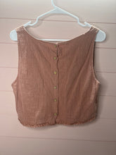 Load image into Gallery viewer, Large Lulus Dusty Rose Boho Fringe Crop Top
