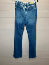 Load image into Gallery viewer, Size 9 Cello Distressed Raw Hem Flare Jeans
