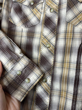 Load image into Gallery viewer, Small (5-6) Boys Wrangler Long Sleeve Western Pearl Snap Button Up Shirt
