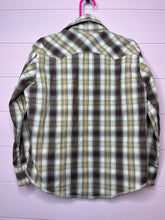 Load image into Gallery viewer, Small (5-6) Boys Wrangler Long Sleeve Western Pearl Snap Button Up Shirt
