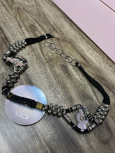 Load image into Gallery viewer, Silver Bronze &amp; Black Vintage 1980’s Western Concho Waist Belt
