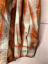 Load image into Gallery viewer, Large Red Head Orange Pearl Snap Button Up Long Sleeve Shirt
