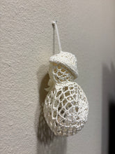 Load image into Gallery viewer, handmade white crochet snowman christmas ornament
