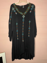 Load image into Gallery viewer, XL Wrangler Embroidered Western Boho Long Sleeve Dress
