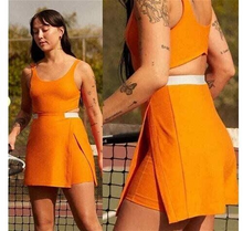 Load image into Gallery viewer, Medium Outdoor Voices Orange Tennis Dress with Shorts
