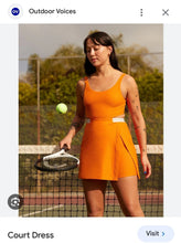 Load image into Gallery viewer, Medium Outdoor Voices Orange Tennis Dress with Shorts
