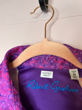 Load image into Gallery viewer, Medium Robert Graham Men's Classic Fit Downdrift Pink Purple Moisture Wick Short Sleeve Polo Shirt
