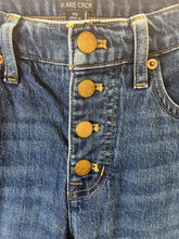 Load image into Gallery viewer, Size 25 J. Crew Mid Rise Crop Flare Button Fly Denim Jeans
