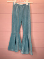 Toddler Large Blue Velvet Bell Bottoms