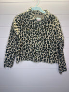 XL Girls Giani Bini Leopard Raw Hem Jacket