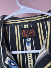 Load image into Gallery viewer, Large Plains Mens Western Pearl Snap Long Sleeve Button Up Shirt
