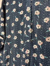 Load image into Gallery viewer, Large Entro Navy Floral Print Button Front Dress
