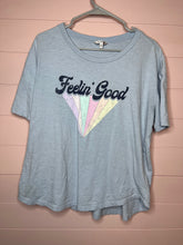 Load image into Gallery viewer, XL Wildfox Feelin’ Good Blue Short Sleeve Graphic T-Shirt

