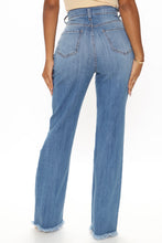 Load image into Gallery viewer, Size 9 Fashion Nova Ultra High Rise Long Don’t Get Crossed Over Slouch Fit Jeans
