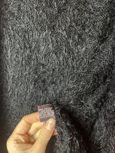 Load image into Gallery viewer, One Size Donna Dioza Black Fringe Sleeveless Cardigan Sweater
