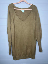 Load image into Gallery viewer, Medium Fantastic Fawn Brown Long Sleeve V-Neck Sweater Dress
