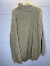 Load image into Gallery viewer, Large Scoop Brown Turtle Neck Sweater Dress/ Tunic
