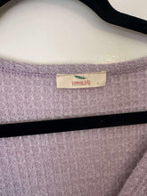 Load image into Gallery viewer, Small Hummingbird Purple Waffle Knit Paisley Boutique Top
