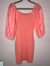 Load image into Gallery viewer, Small Vestique NWT Pink Rosalia Shear Puff Sleeve Bodycon Dress
