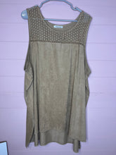 Load image into Gallery viewer, 2X Maurice’s Plus Size Faux Suede Sleeveless Boho Western Tunic Top
