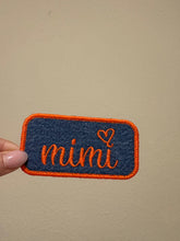 Load image into Gallery viewer, Mimi Denim Patch Iron On | Embroidered| Hat Patch Tote Bag Patch

