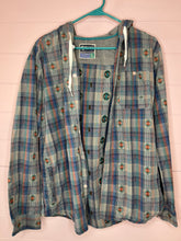 Load image into Gallery viewer, Large Modern Amusement Tribal Print Western Hooded Shacket
