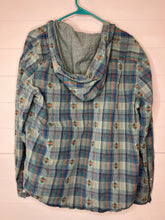 Load image into Gallery viewer, Large Modern Amusement Tribal Print Western Hooded Shacket
