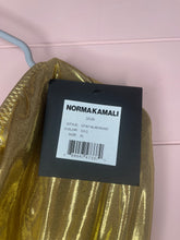 Load image into Gallery viewer, XL NWT NORMA KAMALI
Gold Diana Lamé Ruched One-Shoulder Top
