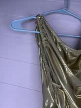 Load image into Gallery viewer, XL NWT NORMA KAMALI
Gold Diana Lamé Ruched One-Shoulder Top
