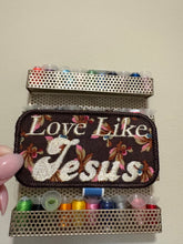 Load image into Gallery viewer, Love Like Jesus Patch Hat | Christian Trucker Hat | Floral Embroidered Patch Cap | Faith Based Boutique Hat | Boho Western Christian Gift
