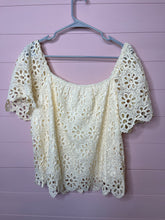 Load image into Gallery viewer, Medium Lovecolette By Flying Tomato Ivory Cream Lace Overlay Top
