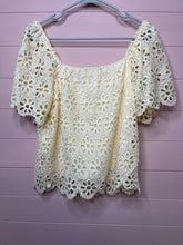 Load image into Gallery viewer, Medium Lovecolette By Flying Tomato Ivory Cream Lace Overlay Top
