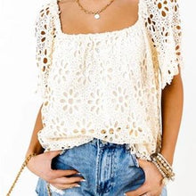 Load image into Gallery viewer, Medium Lovecolette By Flying Tomato Ivory Cream Lace Overlay Top
