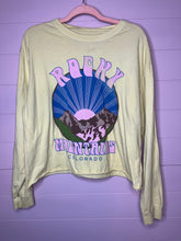 Load image into Gallery viewer, Large Prince Peter Rocky Mountains Colorado Long Sleeve Crew Neck Crop Top
