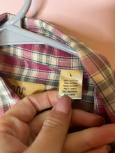 Load image into Gallery viewer, Large King Ranch Mens Plaid Long Sleeve Button Up Shirt
