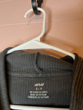 Load image into Gallery viewer, Small Aerie Long Sleeve Ribbed Gray Hoodie Sweatshirt
